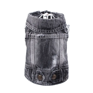 Hot Selling Schattige Xs Kleine Hond Teddy Jean Vest Huisdier Kleding Riem Gat Hondenkleding <span class=keywords><strong>2xl</strong></span> Kleding Kleding Hond Denim Vesten - Product Image 2
