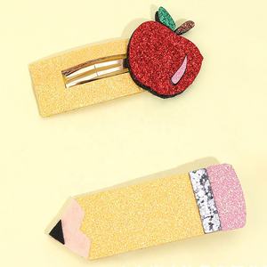 Lot de 2 pinces à cheveux en tissu scintillant avec nœud, fermoir BB doré, pour enfants, accessoires de fête et de rentrée scolaire - Vente chaude - Product Image 2