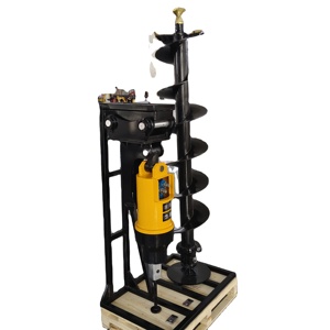 Tarière de forage pour excavatrice à couple élevé, pour la plantation d'arbres et le creusement de poteaux de clôture, équipement de forage en spirale pour fondations photovoltaïques en montagne - Product Image 1