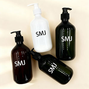 زجاجة شامبو بلاستيكية خضراء شفافة مع مضخة غسول - Product Image 6