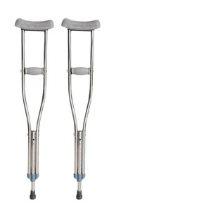 Béquilles sous-bras grandes tailles réglables en acier inoxydable avec absorption des chocs pour adultes 175-190 cm - Product Image 3
