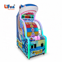 LIFUN Shark Wheel, machine de jeu d'arcade à monnayeur, style océan, avec roue tournante et récompense par ticket