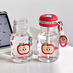 Zuo Mu Apple Shaped <b>Glass</b> Water Bottle 500Ml With Straw Large Capacity Student <b>Cup</b> For Back To School Gift - Product Image 4