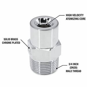 Buse à brouillard d'eau haute vitesse ZSTWB DN20 en laiton chromé 3/4 pouce pour système d'extinction d'incendie de réservoir d'huile de transformateur - Product Image 3