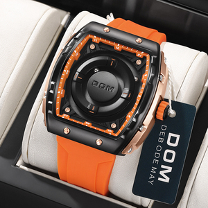 Reloj DOM <span class=keywords><strong>de</strong></span> silicona verde a <span class=keywords><strong>la</strong></span> moda para hombre, deportes al aire libre, puntero <span class=keywords><strong>de</strong></span> desplazamiento impermeable, fuerza magnética, reloj <span class=keywords><strong>de</strong></span> pulsera <span class=keywords><strong>de</strong></span> cuarzo para hombre 1796 - Product Image 1