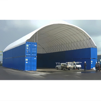 Contenedor de Almacenamiento Personalizable con Estructura de Acero Moderna, Tipo Domo de 40 pies, Impermeable de PVC, con Protección Solar