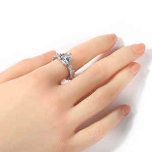 Uwin רומנטי לב cz טבעת מסגרת יהלום היפ הופ אהבה טבעת נישואין לנשים - Product Image 2