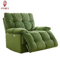 Fauteuil de relaxation électrique multifonctionnel de luxe avec lumière, inclinable, balancelle et massage nuage - Idéal pour les bars