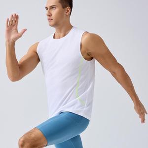 Débardeur de sport pour homme en polyester uni, séchage rapide, personnalisable, pour la course à pied - Product Image 6