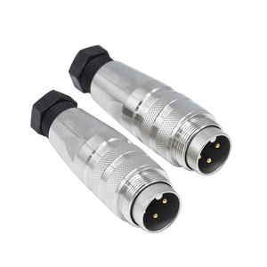 ปลั๊กต่อสายไฟแบบตรงชนิดมีฉนวนป้องกัน M16 3 ขา IP67 กันน้ำ ขั้วต่อวงกลม ทองเหลืองเคลือบทอง หน้าสัมผัสแบบเชื่อมบัดกรี - Product Image 5