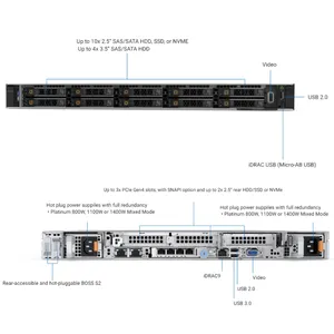 Goedkoopste Originele Poweredge R650 R640 R650xs Server 1u Rack Xeon Erp Enterprise Database Opslag High Performance Server