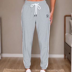 Pantaloni sportivi comodi Casual da donna con strisce laterali da jogging atletico per palestra o abbigliamento da ginnastica per uso domestico - Product Image 1