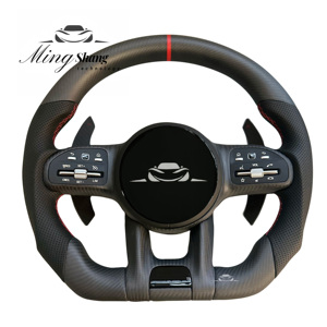 El volante deportivo de fibra de carbono de etiqueta roja es adecuado para Mercedes-Benz <span class=keywords><strong>ACSE</strong></span> Clase G GLA GLK GLC GLB ML CLA GL CLS SLC GT - Product Image 2