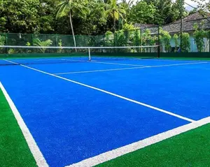 Lapangan Hoki Kriket Tenis Rumput Biru, Karpet Lantai Olahraga Rumput Buatan
