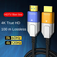 Kabel serat optik hdmi 2.1 kecepatan tinggi, kabel serat optik hdmi 10m 8k6 0hz/4k 120hz untuk Hdtv