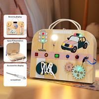 Tablero de actividades para niños Montessori, juguetes sensoriales educativos, caja de luz LED educativa temprana para Tdlers Giftsod
