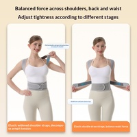 Correcteur de posture dorsal unisexe en maille respirante avec rappel intelligent et soutien à armature en acier pour la correction de la posture et la prévention de la cyphose