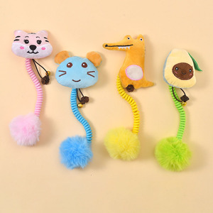 Nuovo Giocattolo per <span class=keywords><strong>Gatti</strong></span> per Dentizione e Masticazione, Giocattolo in Peluche a Forma <span class=keywords><strong>di</strong></span> Nodo <span class=keywords><strong>di</strong></span> Corda con Molla, Cartone Animato - Product Image 1
