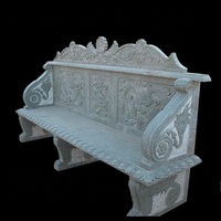 Banc personnalisé en marbre blanc Banc de jardin et de villa en granit
