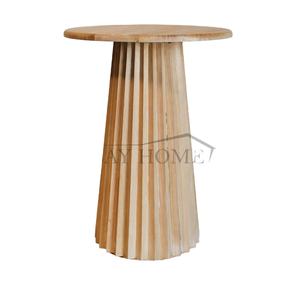 Bar à cocktails de mariage en bois moderne haut de gamme base nervurée en bois de <span class=keywords><strong>chêne</strong></span> <span class=keywords><strong>massif</strong></span> <span class=keywords><strong>table</strong></span> <span class=keywords><strong>haute</strong></span> tables en bois rustiques pour événements - Product Image 1
