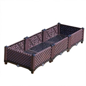 Planting Box Seedling Box 40Cm <b>Square</b> Resin With Drainage Hole For Home Balcony Vegetable Growing - Product Image 2