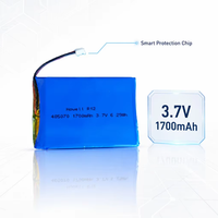 Pack de batteries lithium-ion 1S 3.7V 1700mAh pour enceinte Bluetooth, connecteur d'appareil intelligent, OEM