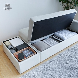 Juego de Sofá Cama Seccional de Esquina de Tela con Almacenamiento para Muebles de Sala de Estar <span class=keywords><strong>Sofacama</strong></span> - Product Image 2