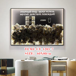 Cornice con Dollari, Arte Murale per Casa e Ufficio, Decorazione Motivazionale di Lusso, Dipinto LED Fatto a Mano - Product Image 2