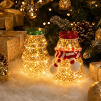 Bouteille en plastique PET en forme de sapin de Noël, jetable, pour jus, thé au lait, biscuits, bonbons, collations, pot de rangement, contenant décoratif pour fête
