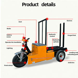 Volautomatische Elektrische Bouwplaats Truck Plastic Beluchting Platte Baksteen Truck Engineering Handkarren Trolleys Platform - Product Image 4