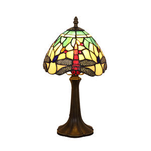 <b>Rustic</b> Countryside Colored Glass Dragonfly <b>Table</b> Lamps Creative Artistic <b>Bedside</b> <b>Tables</b> for Bedrooms and Offices - Product Image 1