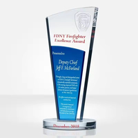 Trophées de cadeau de mariage d'entreprise personnalisé Honor of Crystal Flame Award Trophée de voilier en cristal