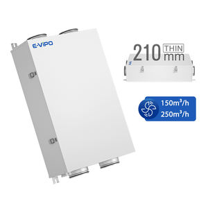 E-VIPO 150m3 250m3 Ventilation <span class=keywords><strong>haut</strong></span> <span class=keywords><strong>de</strong></span> <span class=keywords><strong>gamme</strong></span> à double flux avec récupération <span class=keywords><strong>de</strong></span> chaleur, système <span class=keywords><strong>de</strong></span> récupération <span class=keywords><strong>de</strong></span> chaleur d'air frais - Product Image 2