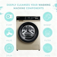 Nettoyant et détartrant universel pour lave-linge - 12 comprimés pour les lave-linges à chargement frontal et par le haut - Fourniture pour 12 mois