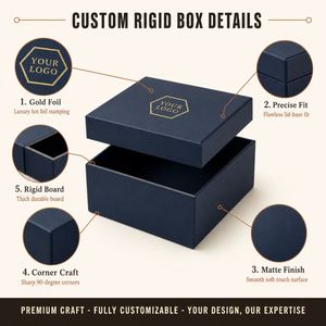 FX Custom Drawer Type Rigid Paperboard Jewelry <b>Gift</b> Packaging Box Luxury Embossed <b>Gold</b> Stamp Logo with Sponge Foam Interior - Product Image 5