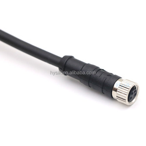 Kabel Terminal 4 Pin M8 tanpa pelindung kabel sebuah Coding kabel ujung ganda IP67 kabel ekstensi Cordset untuk Encoder - Product Image 3