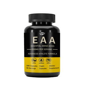 Cápsulas EAA de <span class=keywords><strong>amino</strong></span>ácidos esenciales puros 100% de gran oferta premium de etiquetas privadas OEM para recuperación muscular y energía - Product Image 1