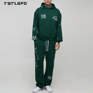 แฟชั่นฤดูหนาวสำหรับผู้ชาย ชุดลำลองผ้าหนานุ่ม ระบายความชื้นได้ดี เป็นมิตรกับสิ่งแวดล้อม พร้อมกางเกงจ็อกเกอร์เข้าชุด ขายส่ง - Product Image 2