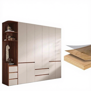 Armario Moderno Minimalista de Madera Maciza con Puertas Abatibles y Gran Capacidad de Almacenamiento para Dormitorio - Product Image 4