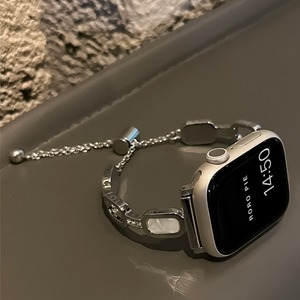 Correa de lujo Upro con patrón de mármol y eslabones metálicos para Apple Watch, pulsera para mujer con dijes, compatible con iWatch de 42mm, 44mm, 45mm y 49mm - Product Image 3
