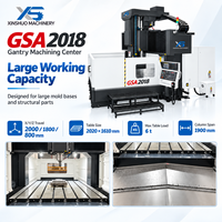 Centre d'usinage CNC à portique XINSHUO GSA2018, commande CNC 3 axes, BT50 15kW 380V, centre de fraisage de métaux robuste