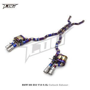 Escape Catback de titanio con control valvetronic de fábrica para <span class=keywords><strong>BMW</strong></span> <span class=keywords><strong>M6</strong></span> E63 <span class=keywords><strong>V10</strong></span> 5.0L 2006-2010, silenciador de tubo de escape de coche de carreras - Product Image 4