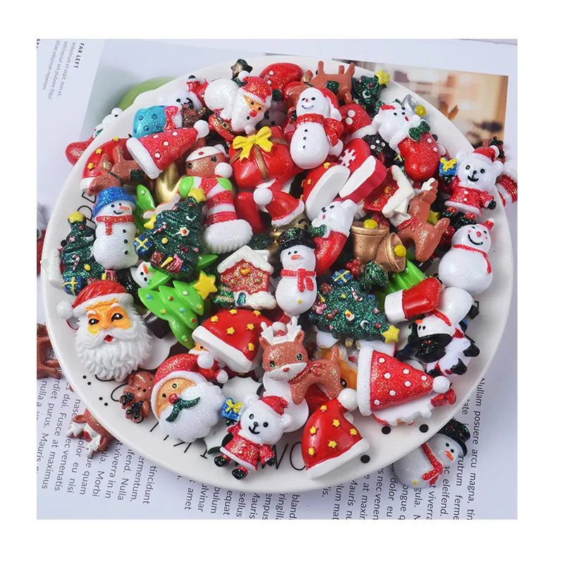 HUIHONG Christmas Resin Charms Santa, Stocking, Present