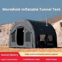 Tente gonflable anti-moustiques avec fenêtre, en Oxford, portable, quatre saisons, résistante aux UV, imperméable, installation rapide pour le camping en plein air