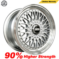 Jantes forgées concaves en mesh personnalisées en 2 parties, 15-20 pouces, 4x100, 5x112, 5x120.65, RS, compatibles avec BMW E30, Golf Mk2, Jaguar XJ, Audi, Tesla