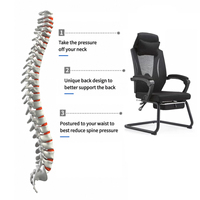 Chaise de bureau ergonomique en mousse maillée avec appui-tête réglable, soutien lombaire, accoudoirs 3D, dossier haut, pivotante et pliable pour le bureau à domicile