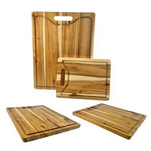 Planche à découper en bois écologique, robuste, pour la préparation de la viande, des légumes, du pain et des aliments - Product Image 3