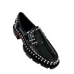 Men's Formal Business Oxford Shoes Evergreen <b>Pointed</b>-<b>Toe</b> Slip-On Anti-Slippery <b>Flat</b> Loafers Monk Strap Wedding Shoes for Spring - Product Image 2