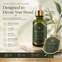 Étiquettes cosmétiques personnalisées de luxe en BOPP avec logo, autocollants personnalisés avec estampage à chaud doré, étiquettes d'emballage de beauté de luxe imperméables