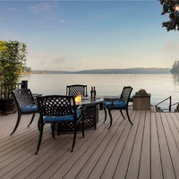 Planches de terrasse composées en teck foncé avec une longue durée de vie pour une application extérieure